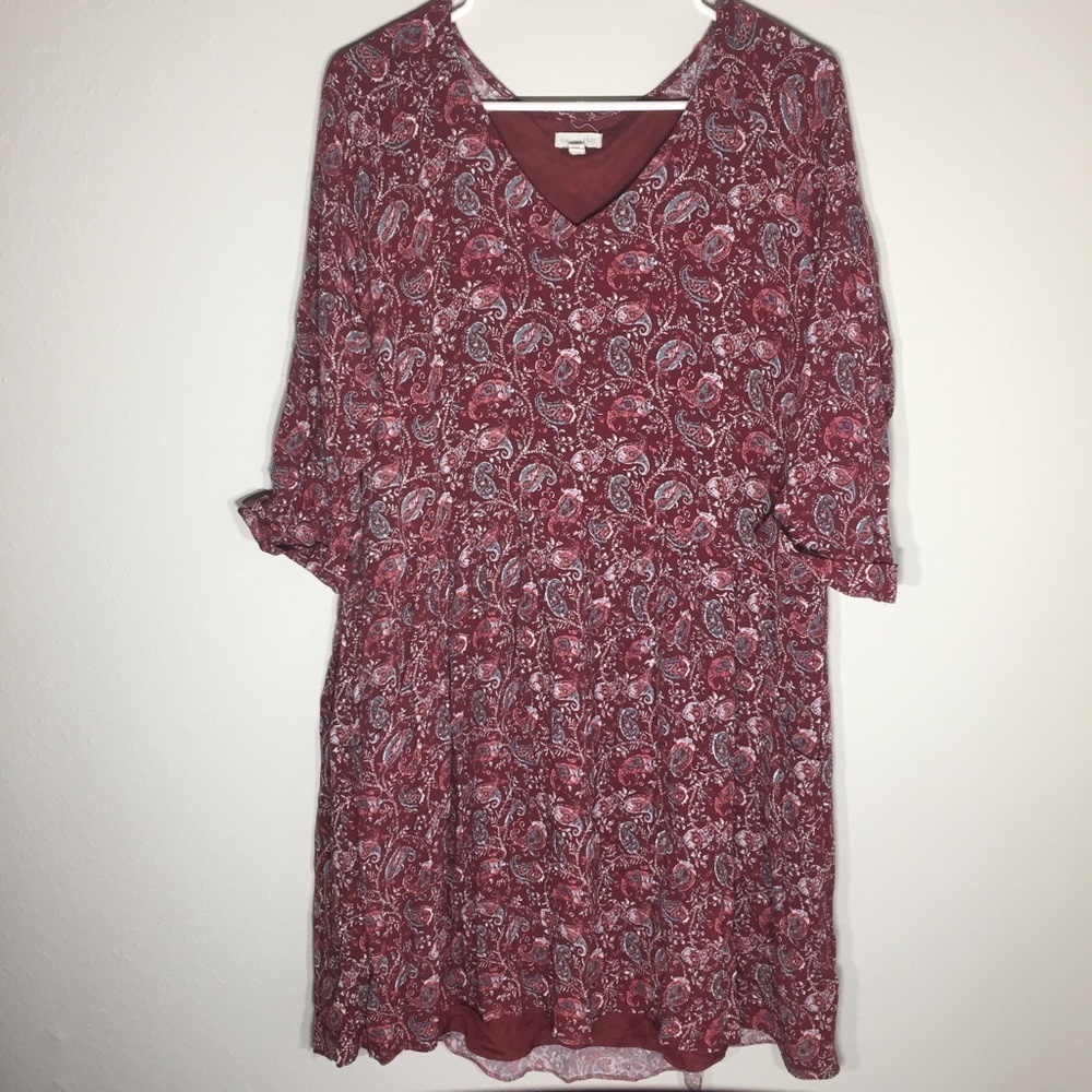 Women’s Garnet Hill Dress Paisley Boho Beachy Cute